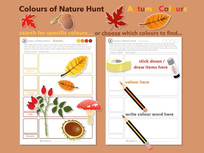 Autumn Nature Walk Colour Scavenger Hunt | EYFS & KS1 Activity