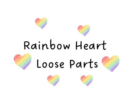 Rainbow Heart Loose Parts