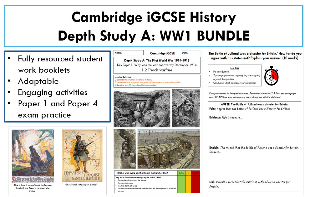 iGCSE | WW1 Depth Study BUNDLE