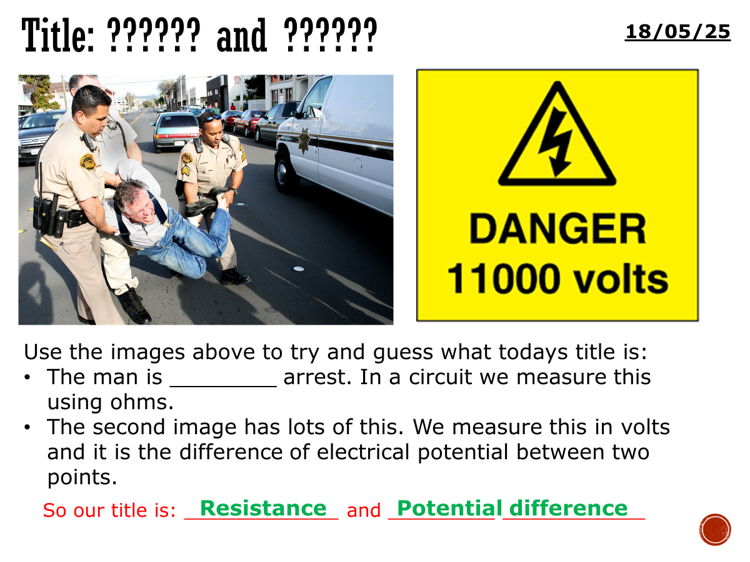 Potential difference and resistance - complete lesson (GCSE 1-9)