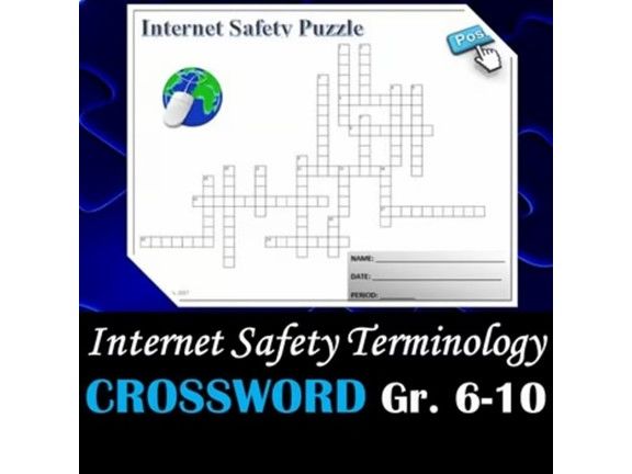 Internet Safety Terms Crossword Puzzle