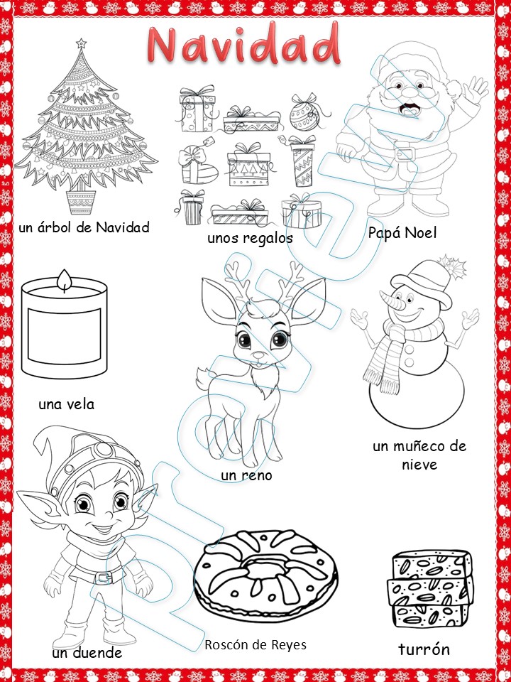 navidad-colorear-christmas-colouring-spanish-teaching-resources for Free Printable Spanish Christmas Worksheets Navidad | Colorear | Christmas colouring Spanish | Teaching Resources for Free Printable Spanish Christmas Worksheets