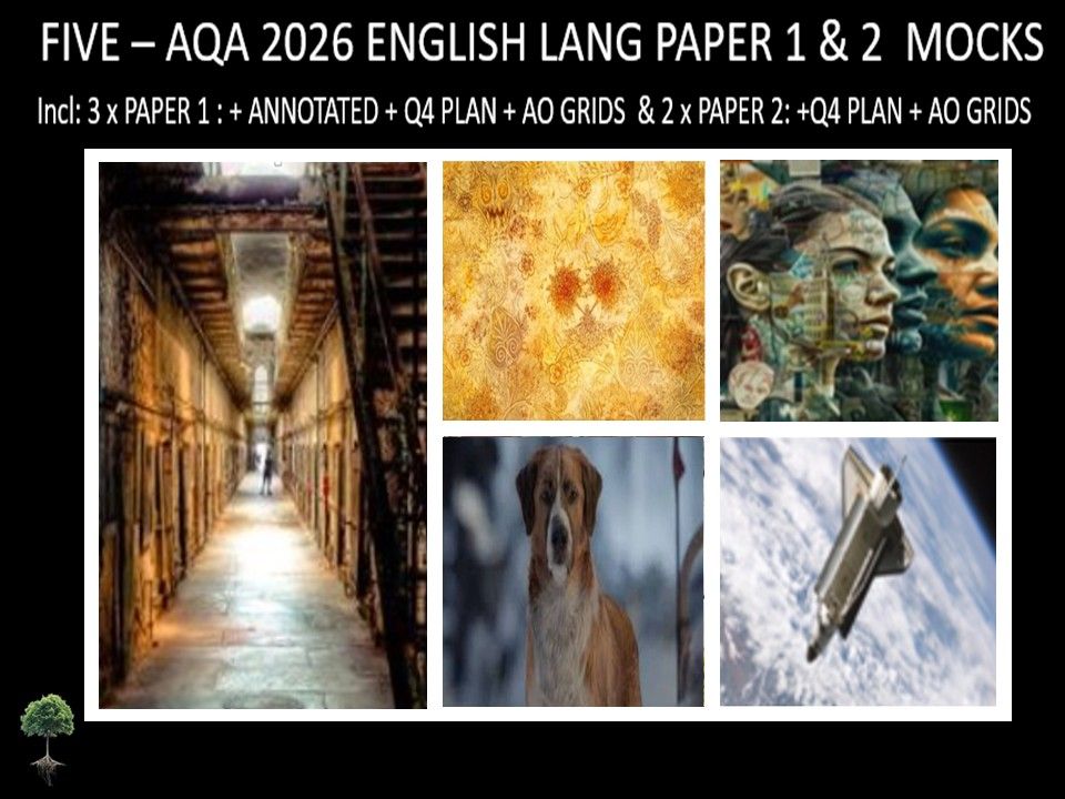 FIVE - AQA PAPER 1 & 2 | 2026 FULL MOCKS | ANNOTATED | Q4 PLAN | AO GRIDS