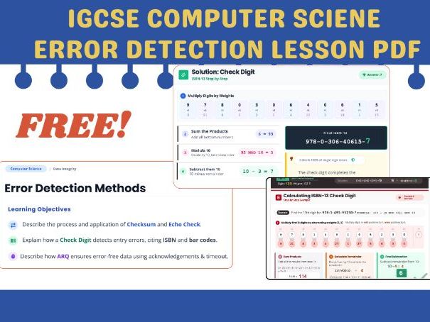 IGCSE Computer Science Error Detection Methods