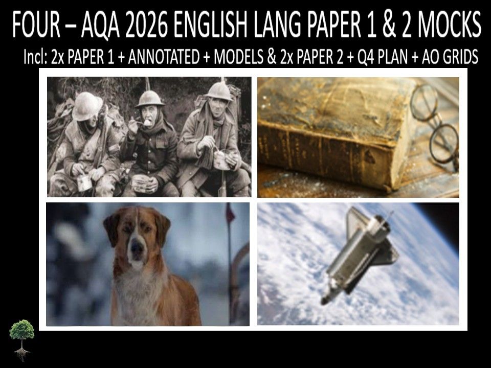 FOUR - AQA PAPER 1 & 2 | 2026 FULL MOCKS | ANNOTATED | Q4 PLAN | AO GRIDS | MODELS