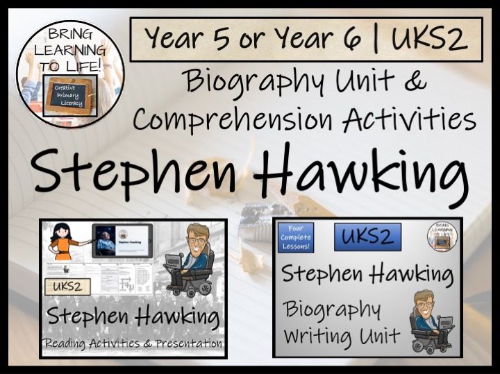 Stephen Hawking Reading Comprehension & Biography Bundle | Year 5 or Year 6
