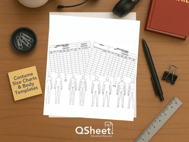 Costume Size Charts & Body Templates