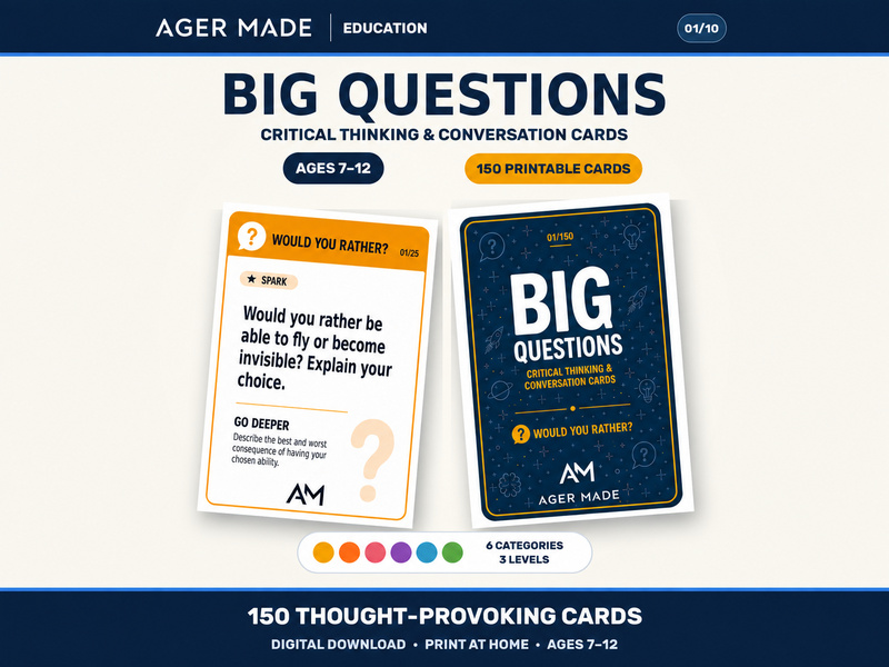 KS2 Critical Thinking Cards: 150 Prompts | BIG QUESTIONS