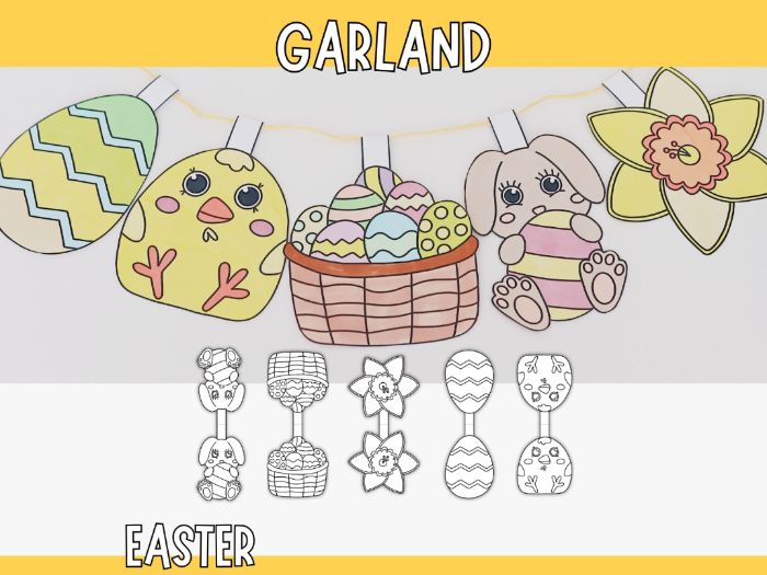 Printable Easter Garland - Craft for Kids