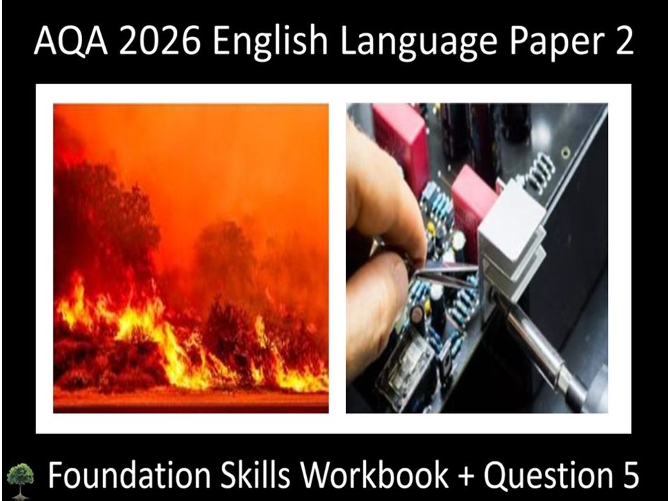 Enhanced AQA 2026 English Language Paper 2 Foundation Skills Workbook + Question 5