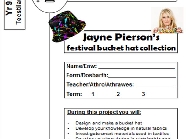 Yr9 Textiles Booklet - Design & Make a Bucket Hat for a Festival