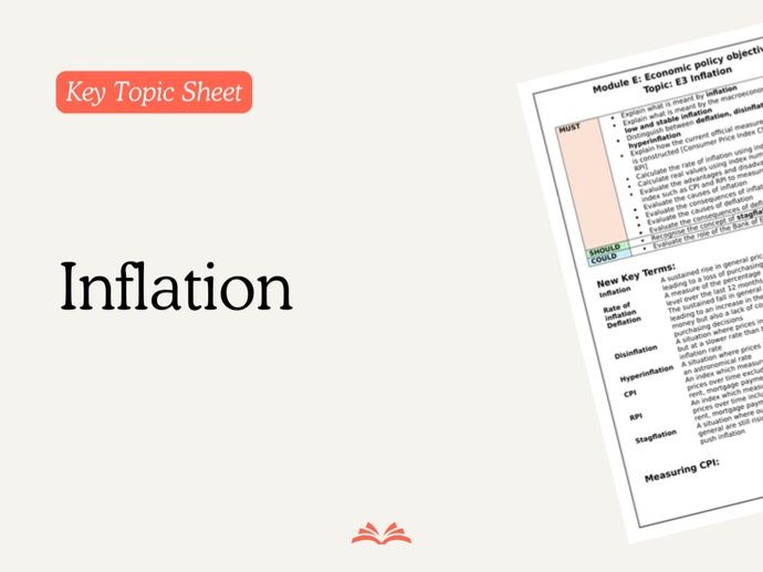 Key Topic Sheet - Inflation - Edexcel Economics A