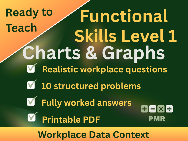 Functional Skills Charts & Graphs L1 Worksheet