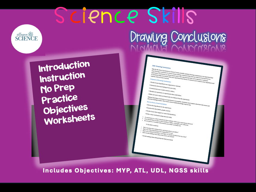 Drawing Conclusions Scientific Method Skills
