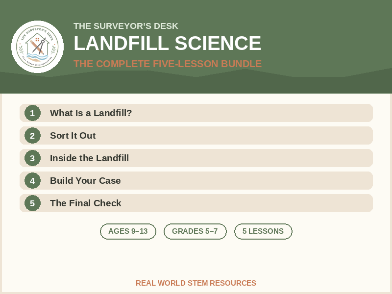 Landfill Science: The Complete Five-Lesson Bundle | KS2/3, Grades 5 - 7