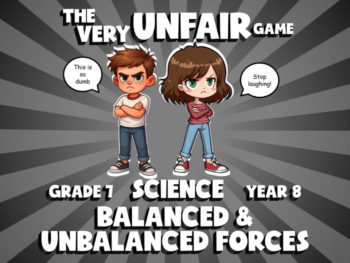Balanced & Unbalanced Forces VERY UNFAIR GAME | No-Prep Year 8 Science Review Activity
