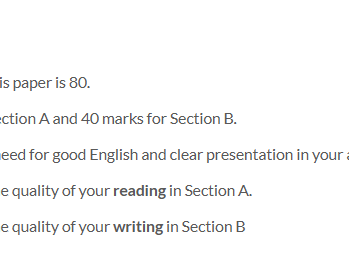 Paper 1 Explorations in creative reading and writing L1 Q1-Q5