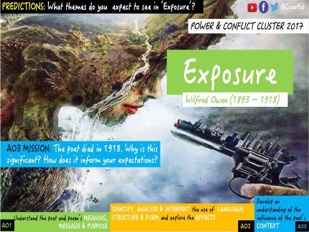 Exposure by Wilfred Owen, GCSE Poetry, Conflict Cluster 2017 (AQA & Edexcel Anthologies)