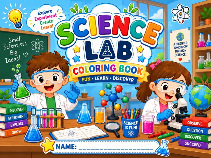 Science Lab Coloring Book | STEM & Science Activities | Kindergarten–3rd Grade