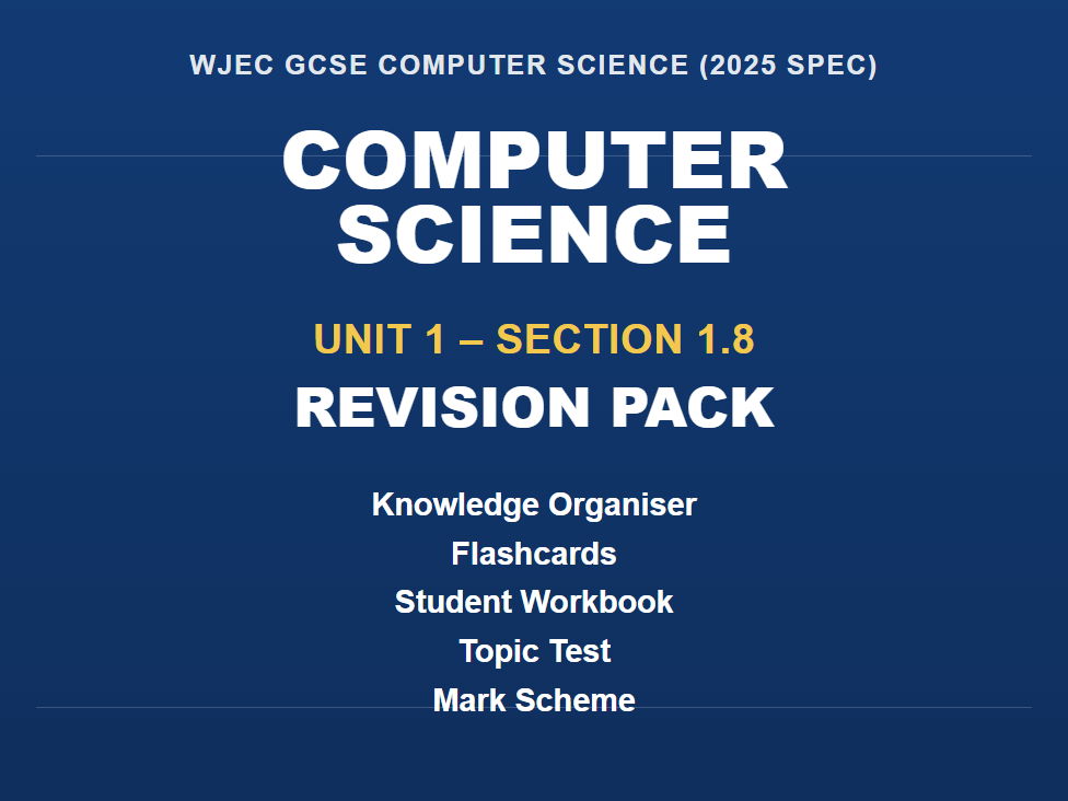 NEW WJEC GCSE Computer Science – 1.8 Systems Development Life Cycle – Complete Revision Pack