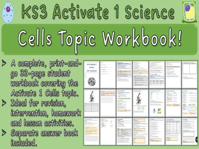 KS3 Cells Workbook Activate 1 Science