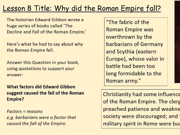 KS3 The Romans L8 - Why did Rome fall?
