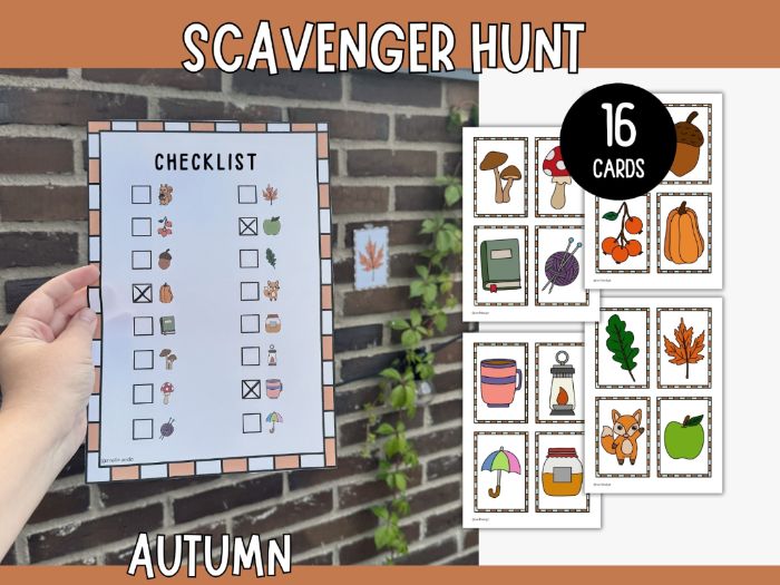 Autumn Scavenger Hunt - Printable Game for Kids