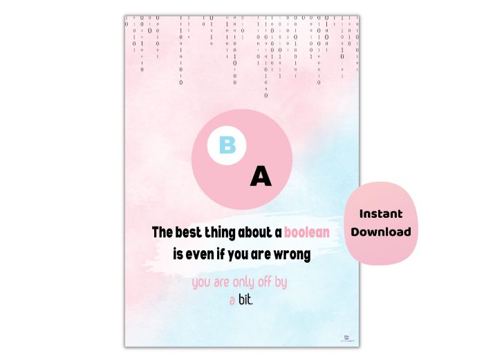 Computer Science Joke Poster – Coding & Boolean Humour Classroom Display