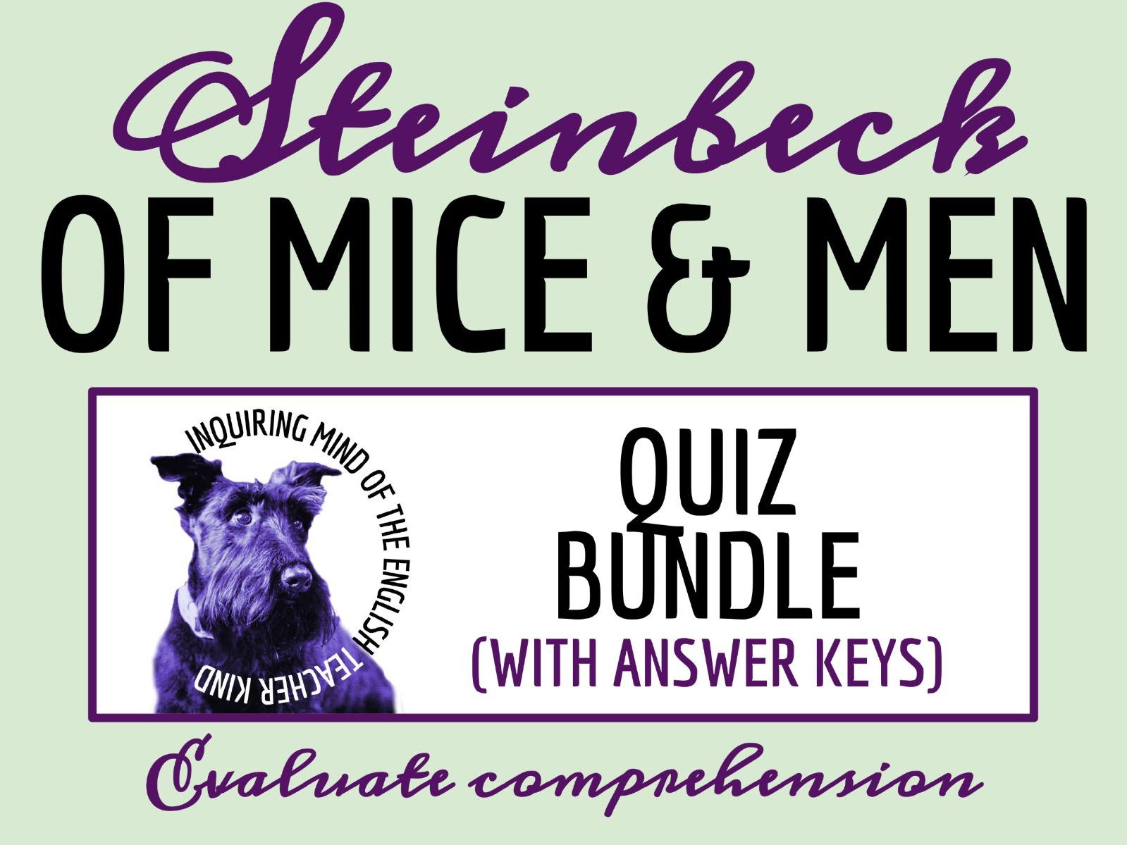 Of Mice and Men Quizzes & Answer Keys | American Literature | Reading Worksheets