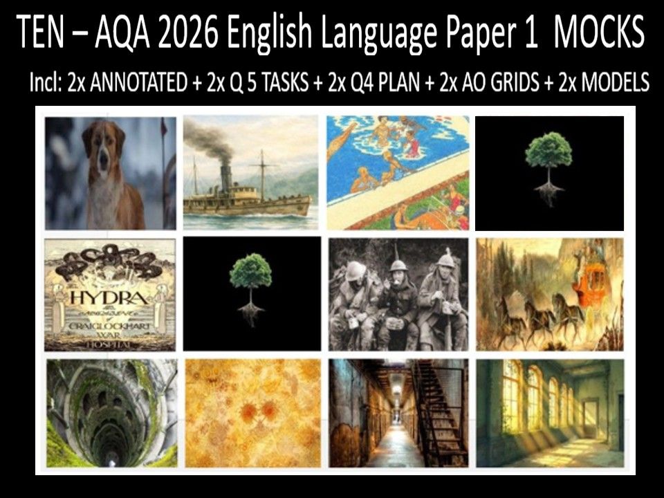 TEN - AQA PAPER 1 |2026 FULL MOCKS |ANNOTATED| Q5 TASK| Q4 PLAN| AO GRIDS| MODELS