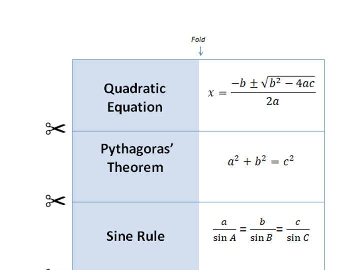 Formula For Gcse Igcse Mathematics Flashcards Teaching Resources