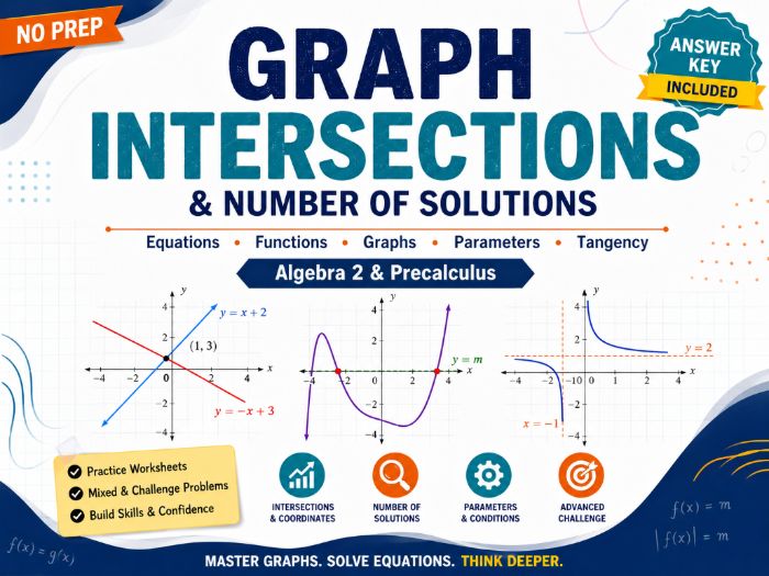 Graph Intersections and Solutions |Algebra 2