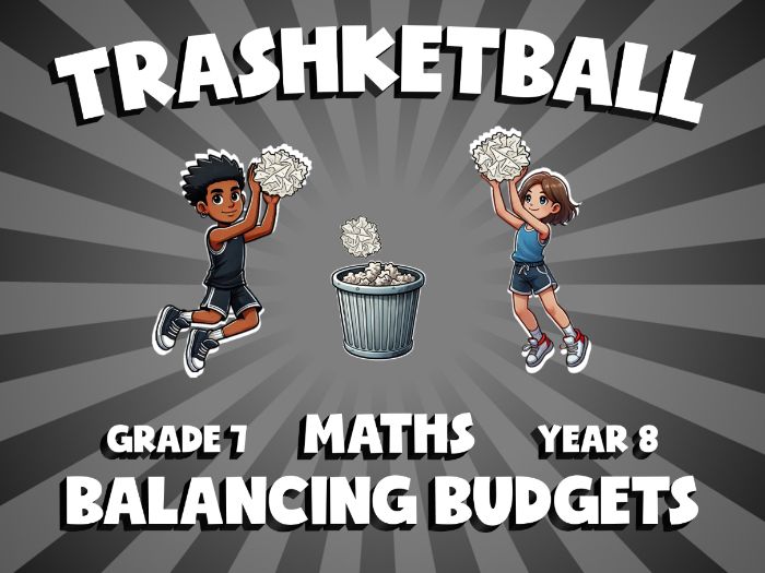 Balancing Budgets TRASHKETBALL Maths Game | No-Prep Year 8 Review Activity