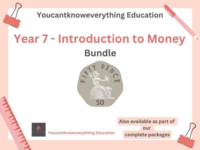 Year 7 An Introduction to Money PSHE Unit
