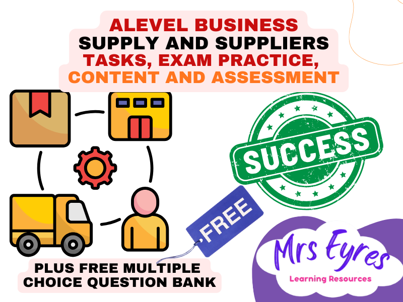 A Level Business Lesson – 1.2.2 Supply | Teach Ready, SEN Friendly Resource + MCQ Bank