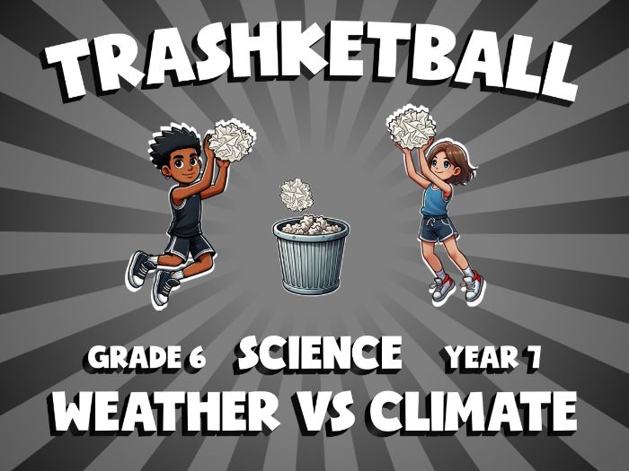 Weather vs Climate TRASHKETBALL Science Game | No-Prep Year 7 Review Activity