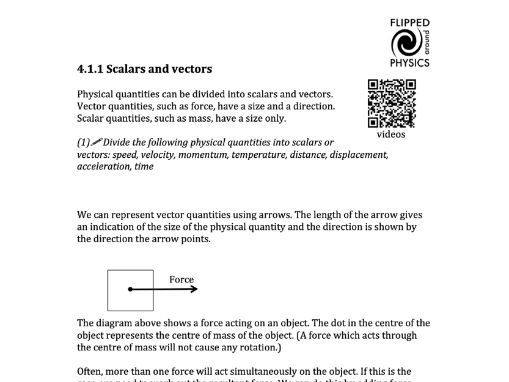 Scalars and vectors