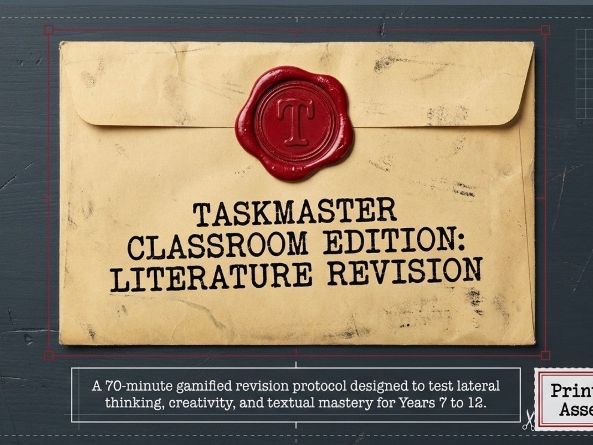 Taskmaster Classroom Edition | Creative Revision Game for Any Text | Teams |