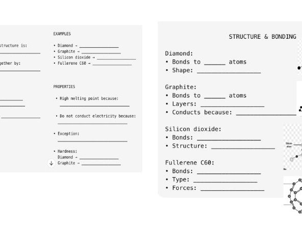 IGCSE CHEMISTRY GIANT COVALENT STRUCTURES