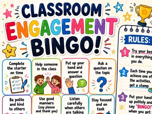 Engagement Classroom Bingo