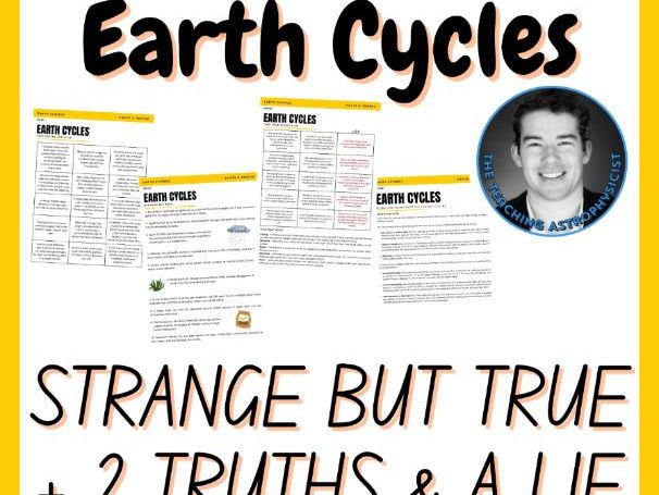 Earth Cycles | Strange But True Facts + 2 Truths & a Lie 2 Activity Set Science