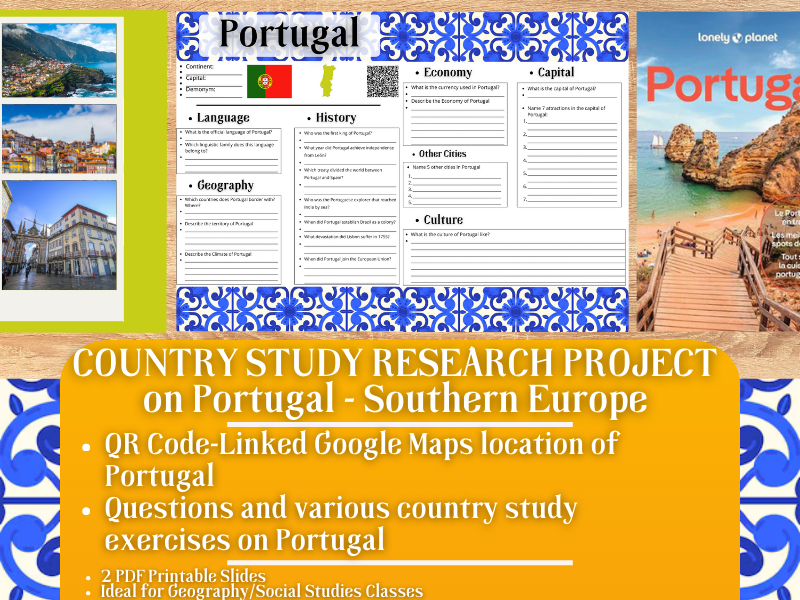 Country Study Research Project - Portugal - Social Studies Report - South Europe