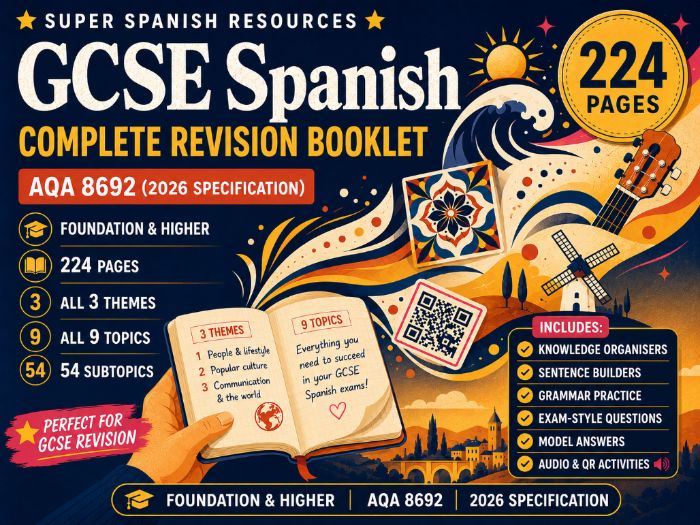 AQA GCSE Spanish 2026 Complete Revision Book