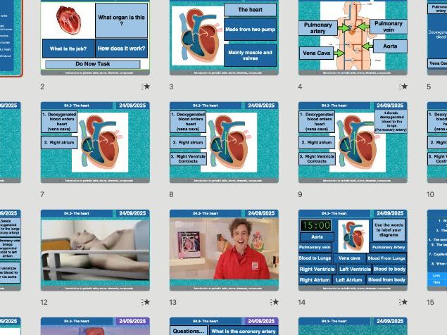 AQA GCSE Biology B4.3 – The Heart | Full Lesson, Worksheets & Answers (Editable)