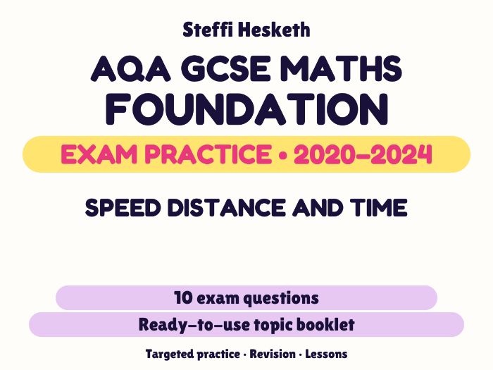 AQA GCSE Maths Foundation: Speed distance and time Exam Questions | 2020-2024