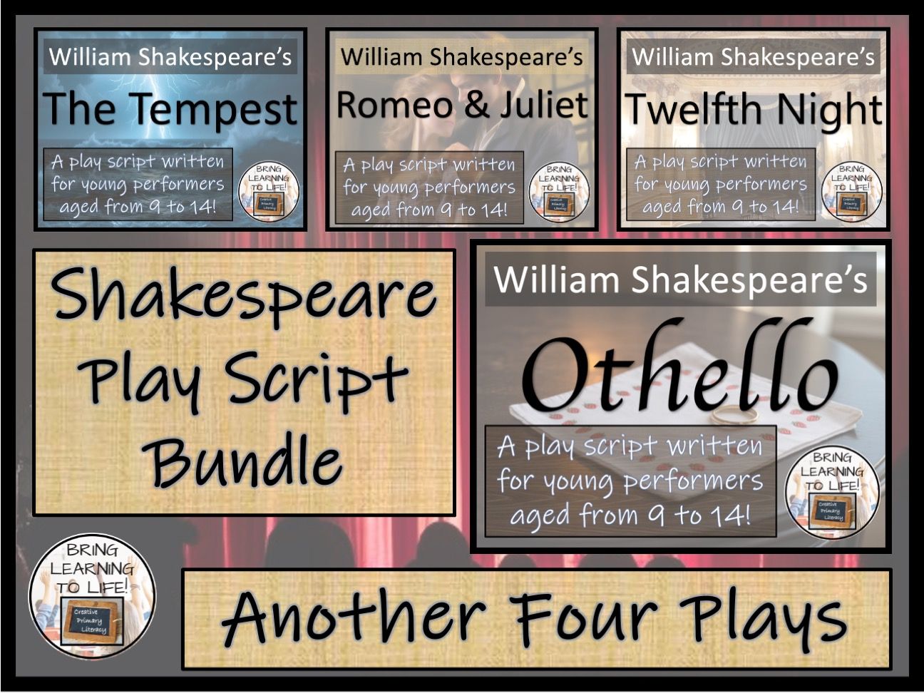 Four Shakespeare Plays | Romeo and Juliet, Othello, The Tempest & Twelfth Night