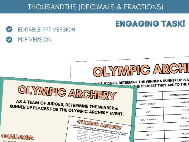Thousandths | Worksheet Task | Fractions, Decimals & Percentages