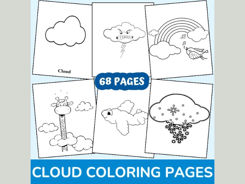 Magical Printable Cloud Coloring Pages for Creative Fun | Teaching ...