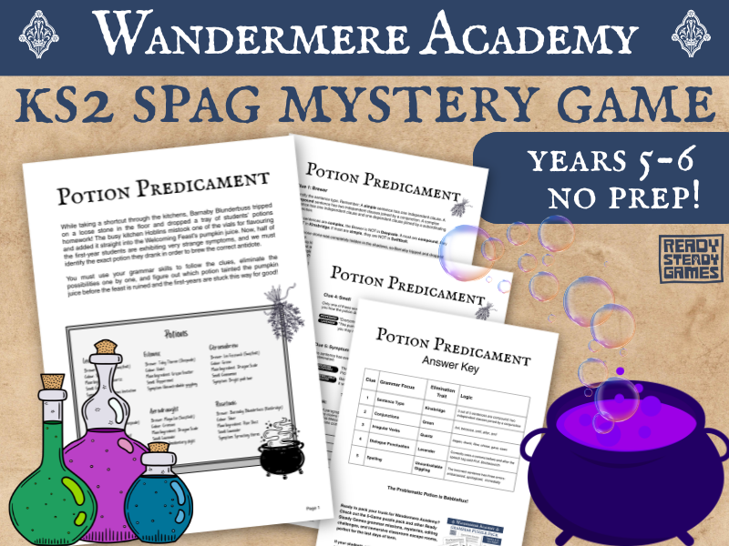 KS2 SPaG Mystery Game | Eliminate the Suspects | Wandermere Academy | Year 5 and 6