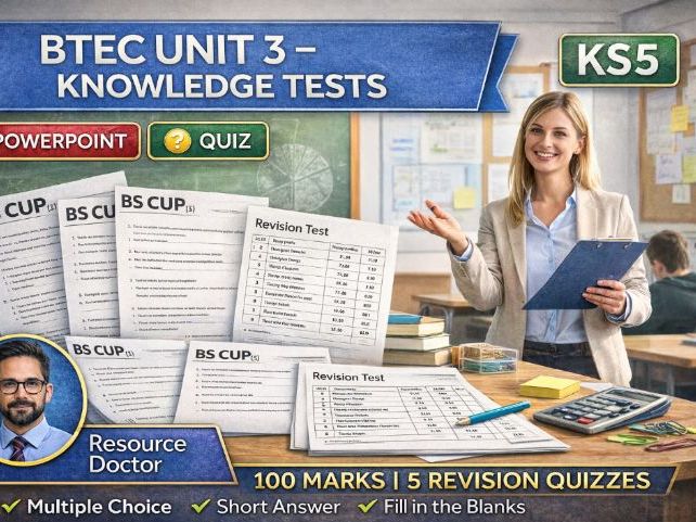 BTEC Business Unit 3: Section A knowledge test